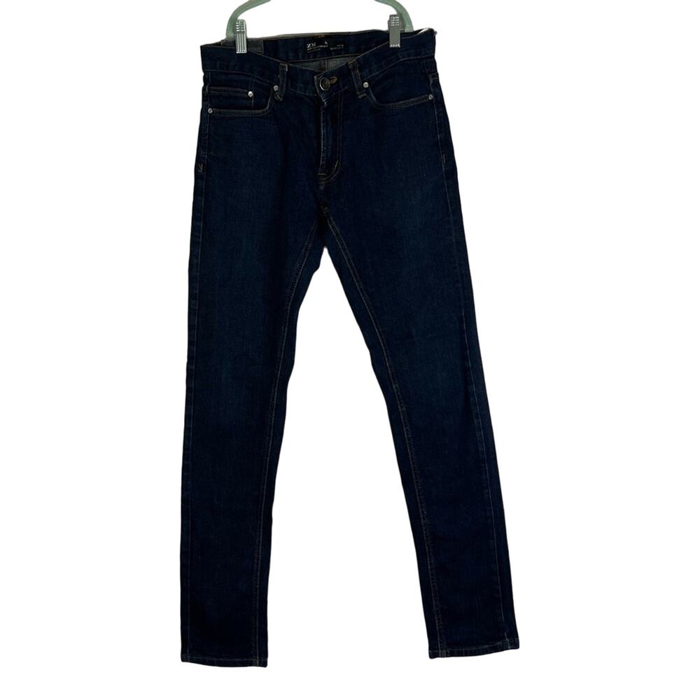 Zara Men Jeans Size 30 Dark Wash Denim Wear Skinny Five Pocket Design